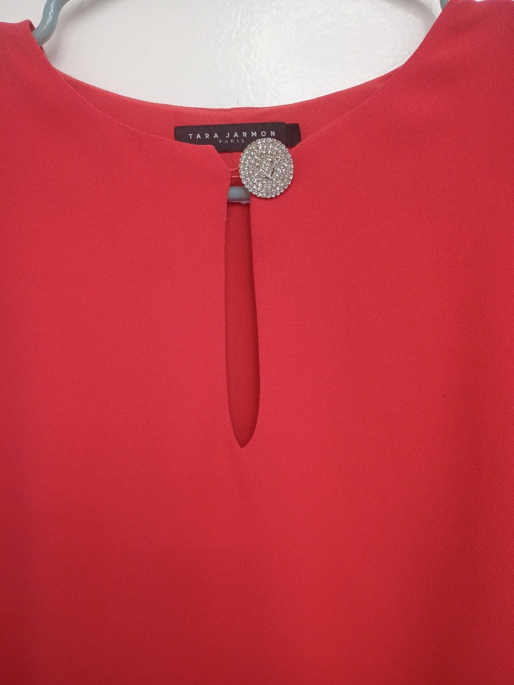 Tara Jarmon Coral Pink Bell-Sleeve Shift Dress - Picture 3 of 11